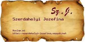 Szerdahelyi Jozefina névjegykártya